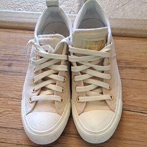 Converse Women's Beige Canvas Sneakers